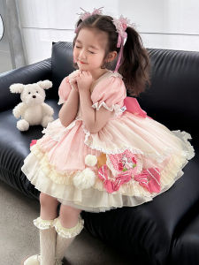Cupid Girl. Children Lolita Cute Princess Dress Short Sleeve Dress Dress Children. Childrens Day Dress Pettiskirt