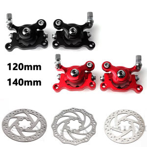 Line Pulling Disc Brakes 120mm 140mm Front/Rear Disc Brake Caliper For Electric Scooter Rear Wheel Aluminum Alloy Brake