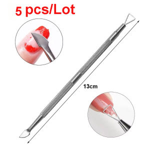 1/5/10pcs Double-ended Stainless Steel Cuticle Pusher Dead Skin Push Remover For Pedicure Manicure Nail Art Cleaner Care Tools