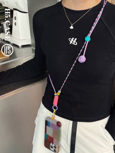 High Quality Handmade Cartoon Woven Lanyard for Mobile Phone Crossbody Outdoor Use Adjustable Rope Chain for Camera AirPods Earphone Hanging