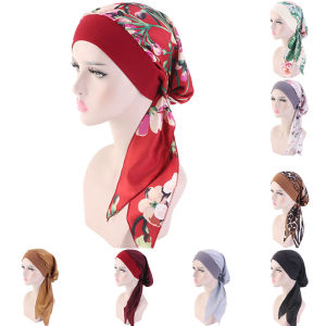 In Hoa Thời Trang Nữ Bên Trong Mũ Hijab Hồi Giáo Đầu Khăn Băng Đô Cài Tóc Turban Gọng Bonnet Lễ Hội Truyền Thống Phong Cách Nữ Bọc Dưới Hijab Phụ Kiện