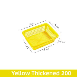 Rectangle Red Plastic Storage Bin for Drainage