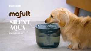 ELECOM Mofult Silent Aqua Pet Water Fountain/Ultra Quiet Operation/LED Light/ 2L /White/Black