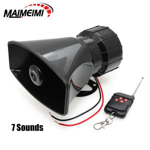 130dB 7 Sounds Car Reverse Horn for Cars Trucks Vehicle with Remote Controller Warning Siren 12V Multi-tone Loud Speaker Horn