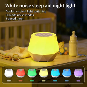 White Noise Machine with Warm Night Light 10 Natural Sleep Sounds Rechargeable Sleep Sound Machine for Adults Kids & Babies