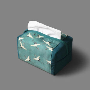 กล่องจิ้มจุกกระดาษที่ปักลายโบราณสไตล์จีน กระเป๋าใส่กระดาษเช็ดหน้าแบบย้อนยุค สำหรับใช้ในบ้าน ชุดเครื่องดื่มชา