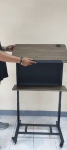 BDEE โพเดียม หรือโต๊ะล้อเลื่อนอเนกประสงค์ (พร้อมชั้นวางไม้ MDF 1 ชั้น) รุ่น MS-02