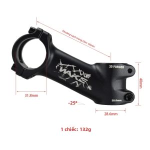 Cổ Lái Xe Đạp Siêu Nhẹ WAKE 25/35 Độ Tay Lái 60-110mm Xe Đạp Địa Hình MTB Hợp Kim Nhôm Đường Kính 31.8mm Phụ Kiện Đạp Xe