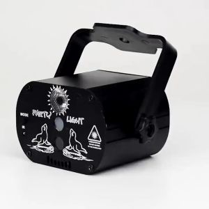 240 Pattern Laser Projector Stage Light LED RGB Party KTV Club DJ Disco Lights with Remote Control Portable Mutil Pictures 8 Holes Laser Light for Christmas Halloween Birthday Wedding Decorations Gift(Charging model)