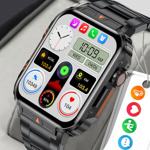LIGE Pintar Jam Tangan Pria Olahraga Luar Ruangan Kebugaran Panggilan Bluetooth Gelang Tahan Air Pelacak Denyut Jantung Jam Tangan Pintar + Kotak