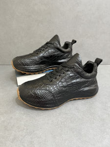 Genuine Leather Mens Shoes Thick Bottom Dad Sneakers Anti-Slip Retro Sport Casual Leather Shoes round Toe Rubber Outsole