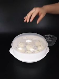 FinDee กล่องอุ่นอาหาร ขนาด 1 ชั้น ที่นึ่งกับไมโครเวฟ