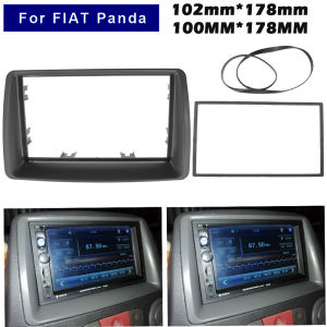 Double Din Car Radio Fascia for FIAT PANDA 2003-2012 Car Styling Autostereo Adapter Double 2 Din Frame Panel Bezel