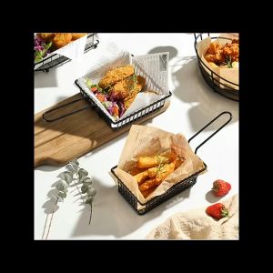 Keranjang Kentang/Wadah Kentang Goreng/ French Fries Serving Basket/Keranjang French Fries/Tempat Kentang Goreng/Cemilan Stainless