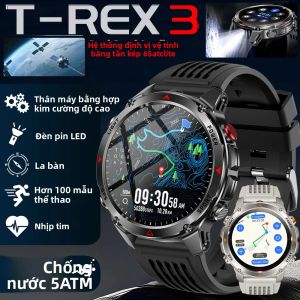 Đồng Hồ Thông Minh Thể Thao GPS Chuyên Nghiệp 2025 Dành Cho Nam Theo Dõi Chạy Bộ Bơi Lội Đi Xe Đạp Ngoài Trời Tích Hợp La Bàn Đo Độ Cao Chống Sốc 5ATM Thiết Bị Theo Dõi Thể Dục