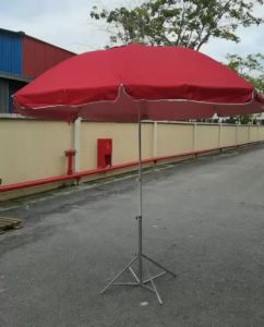 KT WARE 3m ( 10ft )Round Umbrella with stand / payung niaga / payung bazar / canopy tent parasol
