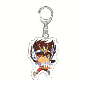 Bandai | Anime Saint Seiya Acrylic Móc Khóa 55MM Saori Kido Seiya Shiryu Hyoga Andromeda Shun Ikki Hình Mặt Dây Chuyền Quà Tặng Tinh Tế Cho Người Hâm Mộ