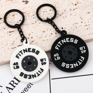 3DMini Weightlifting Barbell Plates Keychain for Women Men Bag Pendant Charms Fitness Enthusiast Athlete Bag Car Key Decoration