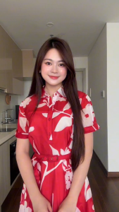 Đầm xòe họa tiết tay lơ vê eo xếp ly thanh lịch trẻ trυng chất liệu Tơ cao cấp HeraDG SDPBF2023