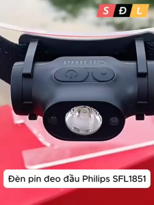 Đèn pin đeo đầu Philips SFL1851 có pin sạc tích hợp theo đèn