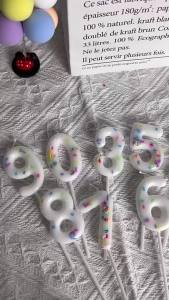Candy Number Birthday Candles Cake Decoration Plugins Cute Party Memorial Year Anniversary White Candles Photography