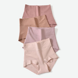KUCHAR Cotton Plus Size Panties for Women High-waist Underwear Ladies Tummy Control Slimming Briefs Antibacterial Crotch Suitable for 40-80KG