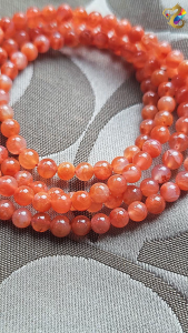 Premium Grade Nanhong Red Agate 4 Rounds Bracelet
