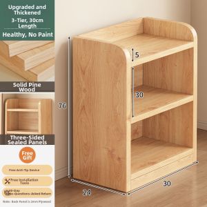 FWTDF | Wood Corner Bookshelf Narrow