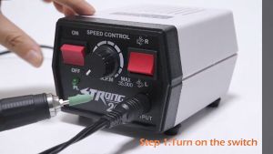 Hadiah gratis!! Strong 204 Electric Manicure Set Professionals Mesin 65W Electric Nail Drill Machine 35000RPM Pedicure Machine