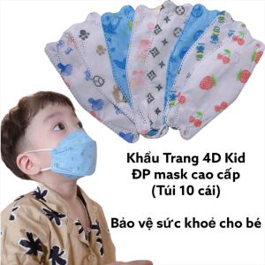 TÚI 10 Chiếc Khẩu Trang Cho Bé KF94 - 4 Lớp (Bao Bì Chữ Tiếng Việt) Kháng Khuẩn Chống Bụi Mịn PM 2.5