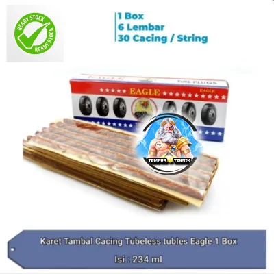 Eagle Karet Tambal Cacing Tubeless tubles 1 Box / Refill Isi Ulang Karet Tubeless Anti Bocor Ban Cacing Karet Tubles