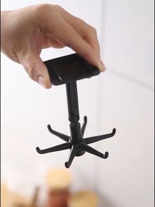 Móc Dán Tường Treo Đồ 6 Chấu Xoay 360 Độ Móc Chìa Khóa Treo Đồ Đa Năng (Loại Mới) - Giá Tròn Treo Đồ Nhà Bếp Dán Tường