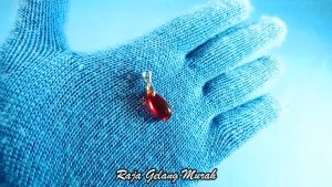Liontin  anti stress model tetes air  batu Yaman  Merah