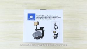 Puluz | Bộ Ổn Định Hình Chữ U/C Cầm Tay PULUZ Với Bộ Đèn LED Studio Và Đầu Tripod Gắn Cold Shoe Dành Cho Máy Ảnh SLR Sử Dụng Tại Nhà