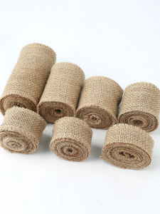 Ruy Băng Vải Lanh Thủ Công Ruy Băng Dệt Ruy Băng Viền Ống Nước Mưa Phụ Kiện Vải DIY Ruy Băng Lanh Vàng Ruy Băng Viền