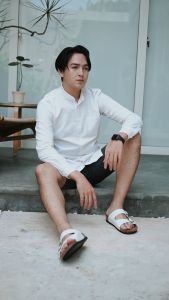 Cogen Sendal Kulit Pria Sandal Birken Vintage - Opera White