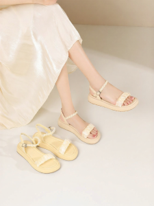 Josiny | Thick Sole Comfort Sandals for Ladies with Pearl