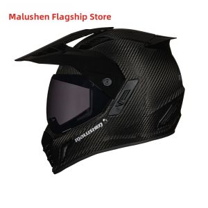 MALUSHEN | Carbon Fiber Full Face Helmet Dual Lens