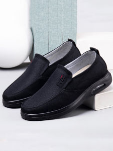 SHIPAILUO | Beijing Old Man Comfortable Soft Bottom Flat Shoes Mens Casual Spring New Style Breathable Round Toe Slip-On Cotton Fabric
