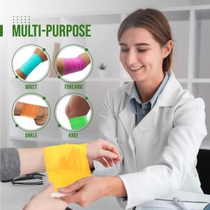 1 Roll New colorful athletic wrap tape self adhesive elastic bandage elastoplast sports protector knee finger ankle palm shoulder