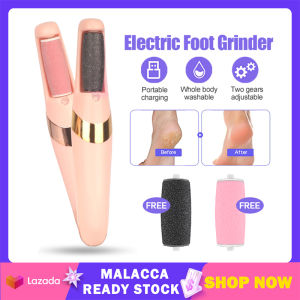 [Ready Stock] Electric Callus Remover Foot Dead Skin Scrubber Machine with 2 Roller Heads Feet Grinder Rechargeable Foot Hard Cracked Clean Pedicure Device 电动磨脚机 | Cute Baby