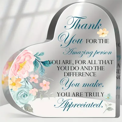 Thank You for Being Awesome Sign Acrylic Appreciation Keepsake Gifts for Friends Coworkers Teacher Boss Desk Decor Sign Plaque