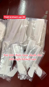 Lược bi trắng lược trắng nhỏ dùng cho nhà nghỉ khách sạn giá rẻ lược dùng 1 lần ( Túi 100 cái )