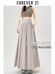 Forever21 | High Waist Pleated A-Line Skirt