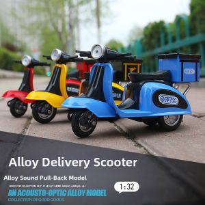 CLToys | Mô Hình Xe Giao Hàng Kim Loại Có Âm Thanh và Ánh Sáng 1/32
