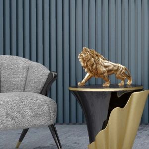 Golden Lion King Resin Statue Ornaments Home Decoration Office Desktop Animal Statue Room Decoration Sculptures and figurines