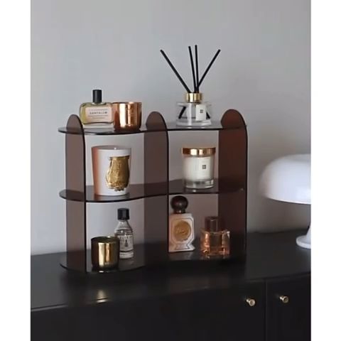 ️SG SELLER ️Perfume Organizer Rack Desk Acrylic Rack Desktop Organizer ...