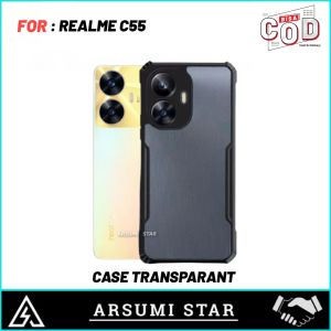 CASE REALME SERIES HARDCASE ARMOR TPU SHOOKPROF TRANSPARAN CASING REALME C55 NFC SOFT CASE TRANSPARAN