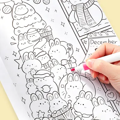 Line Drawing and Doodling Sketchbook Various Patterns Doodle Line Art Coloring Book Adult Stress-Relief Doodle Line Drawing and Coloring Book