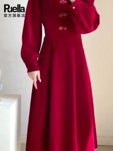 puella | Traditional Chinese Red Velvet Dress